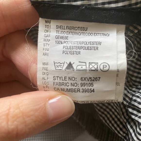 Marlboro Classics Womens Black White Plaid Check Full Zip Windbreaker EU44 - Picture 6 of 6